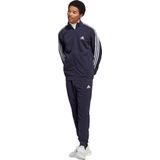 adidas - Sportswear Basic 3-Stripes - Trainingspak - Blauw - 52% Katoen / 48% Gerecycled Polyester