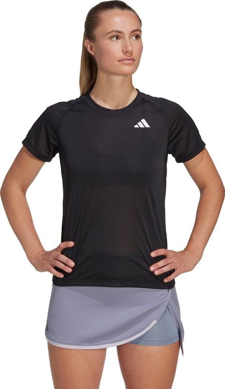 adidas Club T-shirt - Ronde Hals - Zwart - 100% Gerecycled Polyester