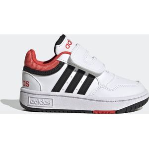 adidas Hoops 3.0 CF I Sneakers voor jongens, Ftwr White Core Black Bright Red, 25 EU