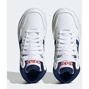 adidas Hoops Mid 3.0 K, uniseks sneakers, Ftwr White Victory Blue Better Scarlet, 39 EU