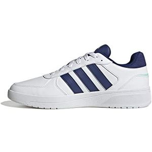 adidas Courtbeat tennisschoenen voor heren, Ftwr White Victory Blue Pulse Mint, 44 2/3 EU