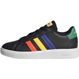 Adidas Sneaker Grand Court 2.0 Cf I uniseks-babysneaker, kern zwart/lichtblauw/veldgroen, 19 EU