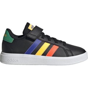 Sneakers mit elastischen Schnürsenkeln und oberem Riemen Kind adidas Grand Court
