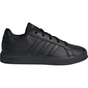 Adidas Grand Court Lifestyle Tennis Sneakers met veters, uniseks, core zwart/grijs, maat 38 2/3 EU