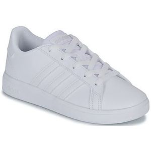 adidas Grand Court Lifestyle Tennis veterschoenen, textiel bovenwerk, wit, Wolk Wit Wolk Wit Grijs One, 4 UK