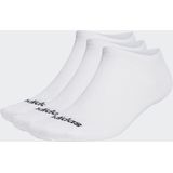 adidas - Thin Linear Low-Cut Socks - Wit/Zwart - 3 Paar