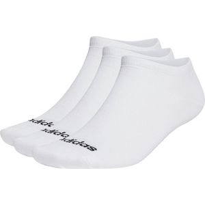 adidas - Thin Linear Low-Cut Socks - Wit/Zwart - 3 Paar