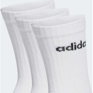 adidas - Sportswear Linear - Gevoerde Sokken - Wit - 75% Katoen - 3 Paar