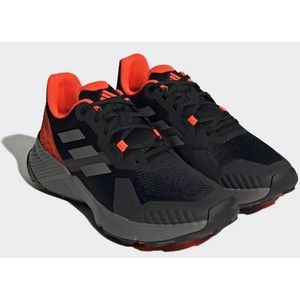 adidas Terrex Soulstride Trail Hardloopschoenen voor heren, zwart/grijs (Core Black Grey Four Solar Red), 46 2/3 EU