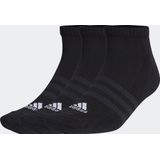 adidas - Sportswear - Korte Sokken - Zwart - 3 Paar, Gevoerde Zool, Ademend, Stretch