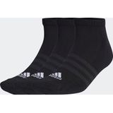 adidas - Sportswear - Korte Sokken - Zwart - 3 Paar, Gevoerde Zool, Ademend, Stretch