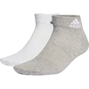 adidas - Sportswear - Enkelsokken - Grijs - Katoen/Gerecycled Polyester - 6 Paar
