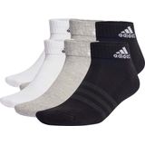 adidas - Gevoerde Sportswear Enkelsokken - Grijs - Katoen/Polyester - 6 Paar