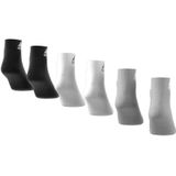 adidas - Gevoerde Sportswear Enkelsokken - Grijs - Katoen/Polyester - 6 Paar