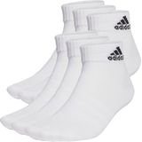 adidas Sportswear Dunne en Lichte Sportswear Enkelsokken 6 Paar - Unisex - Wit- 46-48