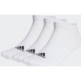 adidas - Cushioned Low-Cut Socks - Wit/Zwart - 3 Paar