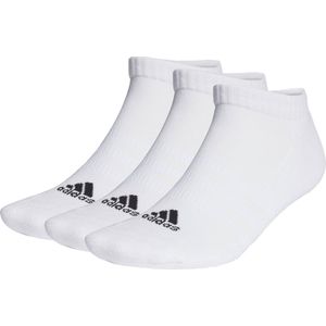 adidas - Cushioned Low-Cut Socks - Wit/Zwart - 3 Paar