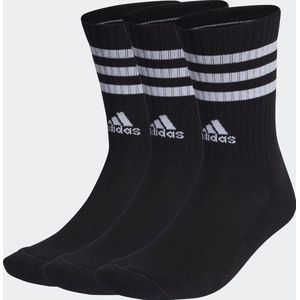 adidas - 3-Stripes - Gevoerde Sokken - Zwart - 3 Paar - Katoenmix