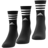 adidas - 3-Stripes - Gevoerde Sokken - Zwart - 3 Paar - Katoenmix