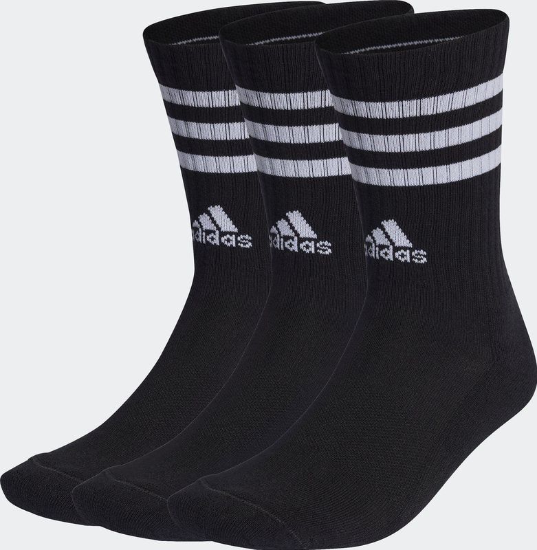 adidas - 3-Stripes - Gevoerde Sokken - Zwart - 3 Paar - Katoenmix