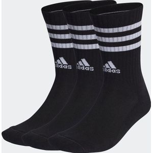 adidas - 3-Stripes - Sportsokken - Zwart - 3 Paar - Katoenmix