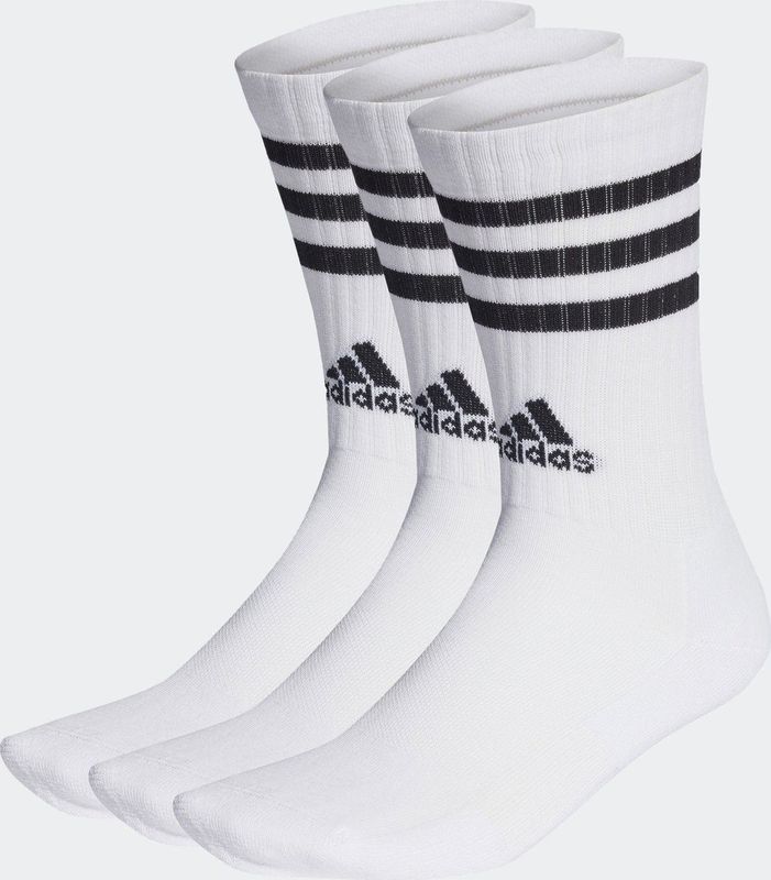 adidas - 3-Stripes - Gevoerde Sokken - Wit - Katoenmix - 3 Paar
