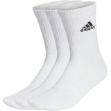 adidas Uniseks-Kind Cushioned Crew Socks 3 Pairs, White/Black, 4-5 Years