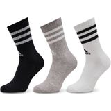 adidas Sportswear 3-Stripes Gevoerde Sokken 3 Paar - Unisex - Grijs- 43-45