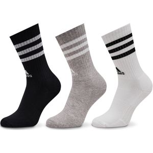 adidas 3-Stripes Sportsokken - Grijs - Katoenmix - 3 Paar