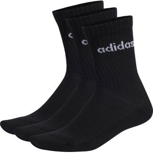 adidas - Sportswear Linear - Gevoerde Sokken - Zwart - 3 Paar