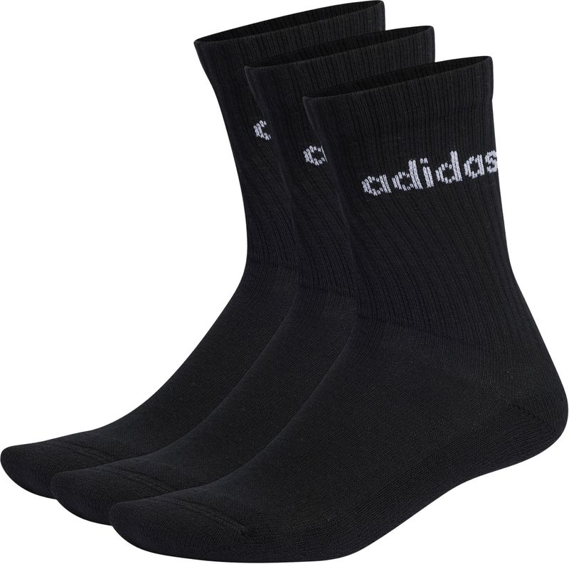 adidas Sportswear Linear Gevoerde Sokken 3 Paar Unisex Zwart