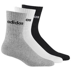 adidas - Sportswear Linear - Gevoerde Sokken - Grijs - 3 Paar