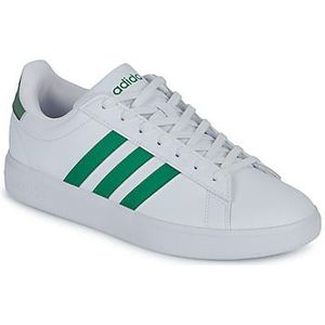 adidas Grand Court 2.0 Tennisschoenen voor heren, Ftwr White Court Green Zilver Groen, 43.5 EU