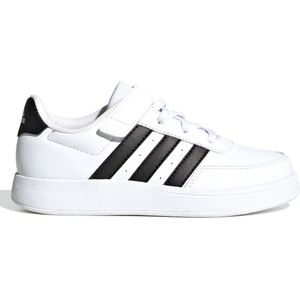 adidas Breaknet Lifestyle Court Elastic Lace and Top Strap Sneakers uniseks-kind, Ftwr White/Core Black/Core Black, 33 EU