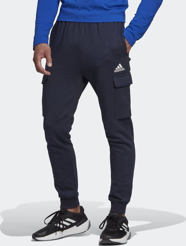 adidas Sportswear Essentials Fleece Regular Tapered Cargo Broek - Heren - Grijs
