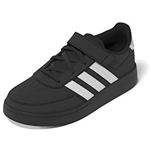 adidas Breaknet Lifestyle Court Elastic Lace and Top Strap Sneakers uniseks-kind, Core Black/Ftwr White/Ftwr White, 38 EU