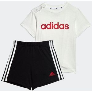Set biologisch katoen t-shirt en shorts adidas 3-Stripes Essentials Lineage