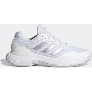 adidas Gamecourt 2.0 Tennis, Shoes-Low (niet voetbal) dames, Wit Ftwr White Silver Met Ftwr White, 37.5 EU