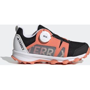 adidas Terrex Agravic BOA Trail Running uniseks-kind Sneakers, Core Black/Crystal White/Impact Orange, 35 1/2 EU