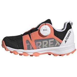 adidas Terrex Agravic BOA Trail Running uniseks-kind Sneakers, Core Black/Crystal White/Impact Orange, 36 EU