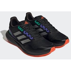 adidas Runfalcon 3.0, gymschoenen voor heren, Core Black Silver Met Purple Rush, 41 1/3 EU