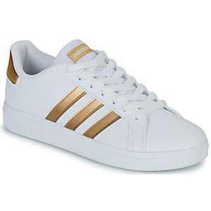 adidas Grand Court Sustainable Lace uniseks-kind Sneakers, Ftwwht/Ftwwht/Magold, 39 1/3 EU