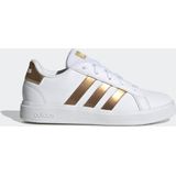 adidas Grand Court Sustainable Lace uniseks-kind Sneakers, Ftwwht/Ftwwht/Magold, 38 EU
