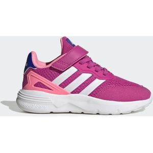 adidas Nebzed Elastische Lace Strap, sneakers voor kinderen en jongeren, Lucid Fuchsia Ftwr White Ftwr White, 38 EU