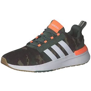 adidas Heren Racer TR21 Cloudfoam Lifestyle Running Shoes, Green Oxide/Cloud White/Orange, 41 1/3 EU