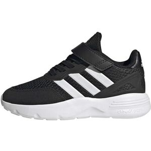 adidas Nebzed Elastic Lace Top Strap Schoenen Sneaker, kern Zwart/FTWR Wit/FTWR Wit, 40 EU