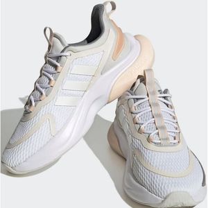 adidas Alphabounce + Schoenen-Low (niet Football) dames, Ftwr White Zero Met Grey Three, 38 EU