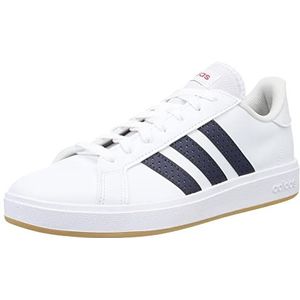 adidas Grand Court Base 2.0 heren Sneakers, Ftwr White Shadow Navy Better Scarlet, 39 1/3 EU