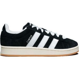 Adidas, Zwarte Suède Sneakers met Witte Veters Zwart, unisex, Maat:43 1/3 EU