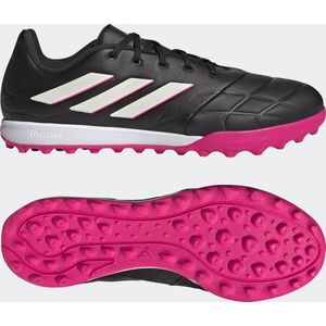 adidas Uniseks-Volwassen Copa Pure.3 Turf Voetbalschoenen, Core Black/Zero Met./Team Shock Pink 2, 42 EU
